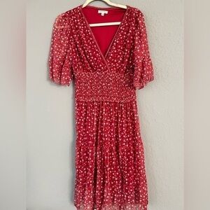 Max studio Red vintage Floral